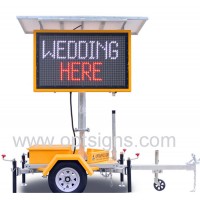 G032114 Trailer Mount Waterproof Solar Power Color Vms Portable LED Display Message Board